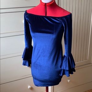 Nasty Gal Off The Shoulder Velvet Bodycon Dress 6